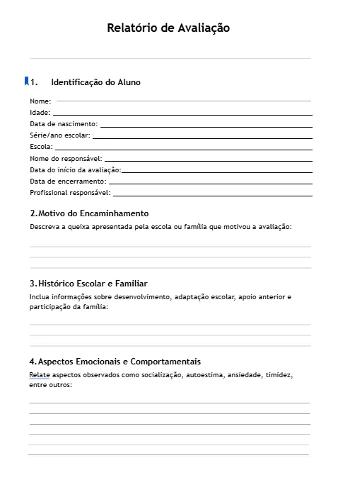 Relatório de avaliação 1